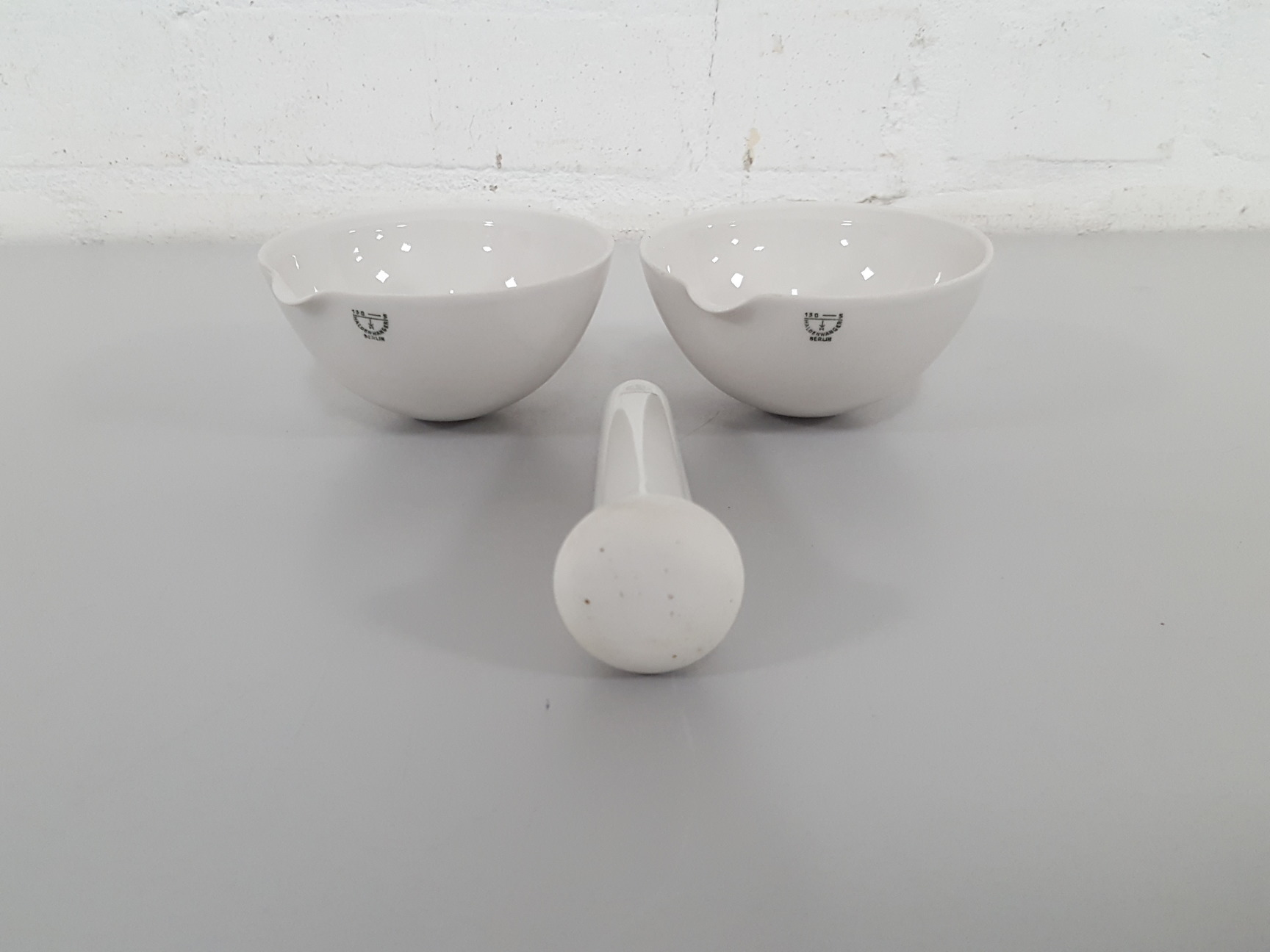 Image of Haldenwanger 2 x Mortars 130mm With a Pestle 130mm Lab 