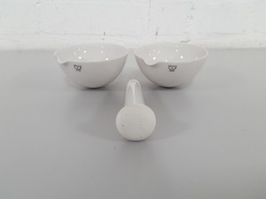 Thumbnail image of Haldenwanger 2 x Mortars 130mm With a Pestle 130mm Lab 