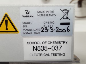Thumbnail image of Varian 3900 Gas Chromatograph + Saturn 2100 GC/MS + CP-8400 AS & DS102 Pump Lab