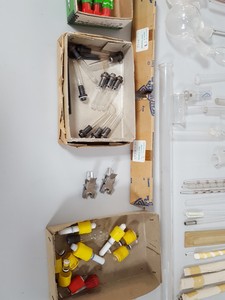 Thumbnail image of Large Lab Jointed Glassware Job Lot Centrifuge Tubes, Boiling Flasks