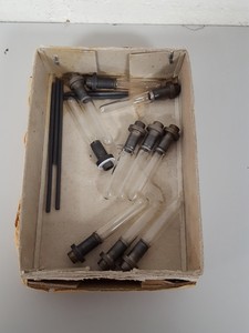Thumbnail image of Large Lab Jointed Glassware Job Lot Centrifuge Tubes, Boiling Flasks