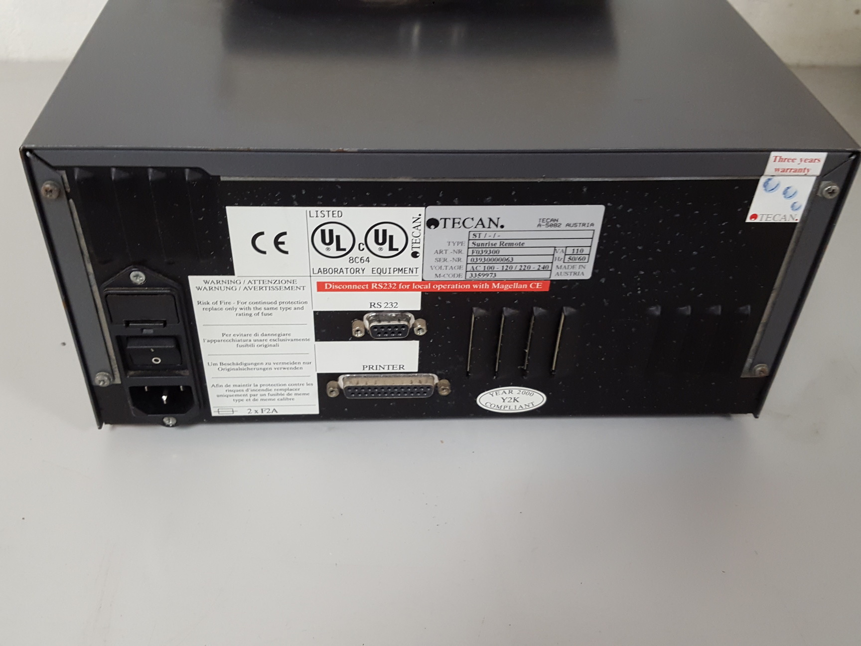 Image of Tecan Sunrise Absorbance Microplate Reader System Probes & Software Lab