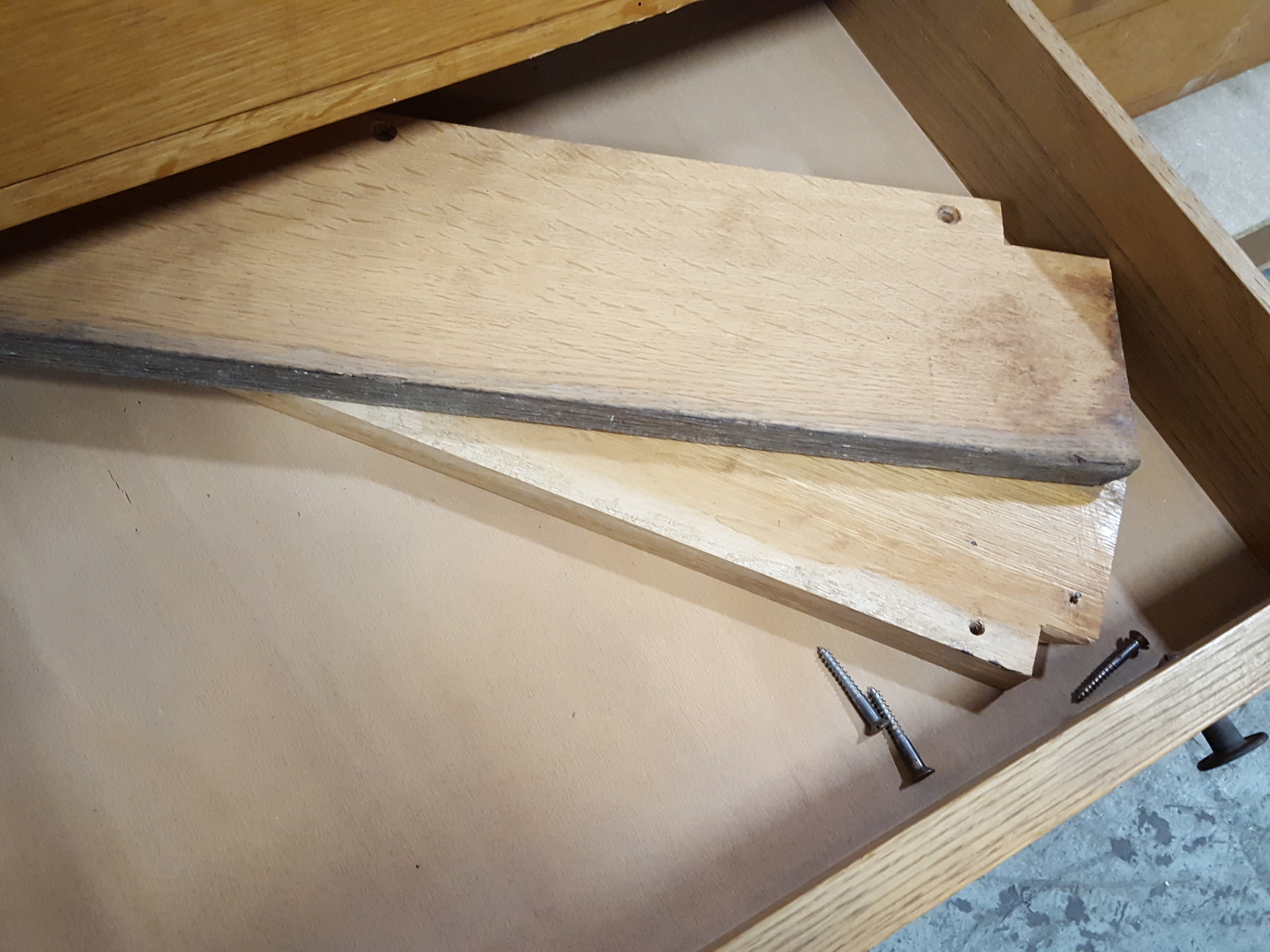 Image of 28 Drawers Solid Oak Wooden Cabinet Jointed Drawers