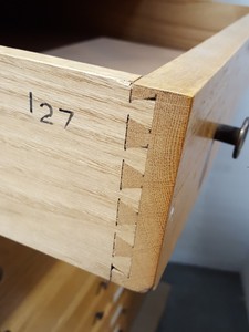 Thumbnail image of 28 Drawers Solid Oak Wooden Cabinet Jointed Drawers