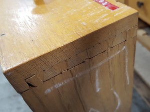 Thumbnail image of 28 Drawers Solid Oak Wooden Cabinet Jointed Drawers