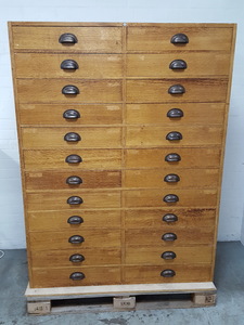 Thumbnail image of Restalls 24 Drawer Solid Wood Cabinet Oak