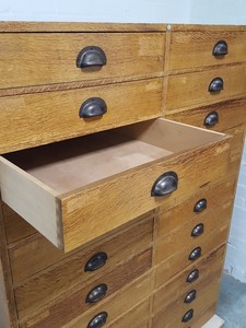Thumbnail image of Restalls 24 Drawer Solid Wood Cabinet Oak