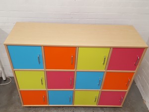 Thumbnail image of 12 Door Wooden Cabinet Multi Colour School Pigeon Box Lockers