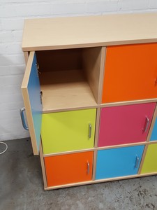 Thumbnail image of 12 Door Wooden Cabinet Multi Colour School Pigeon Box Lockers