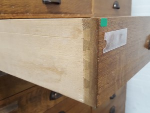 Thumbnail image of Restalls 24 Drawer Solid Oak Wooden Cabinet 