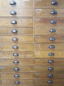 Thumbnail image of Restalls 24 Drawer Solid Oak Wooden Cabinet 