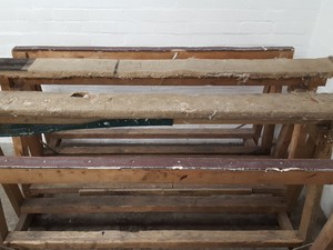 Thumbnail image of 4x A-Frame Wooden Frame Stands Workshop Workbench