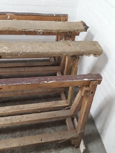 Thumbnail image of 4x A-Frame Wooden Frame Stands Workshop Workbench