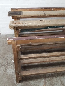 Thumbnail image of 4x A-Frame Wooden Frame Stands Workshop Workbench