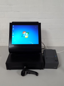 Thumbnail image of Toshiba POS Cash Counter System Thermal Printer & Barcode Reader Cash Register