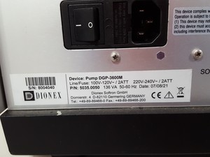 Thumbnail image of Dionex Ultimate 3000 HPLC System with Pump DGP-3600M FLM-3100B - Spares Repairs