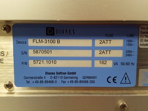 Thumbnail image of Dionex Ultimate 3000 HPLC System with Pump DGP-3600M FLM-3100B - Spares Repairs