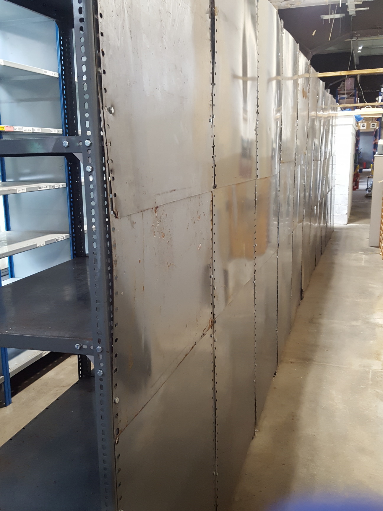 Image of Dexion Warehouse / Garage Steel Racking + Backplates, 16 Bays, 2.6 to 3.05m high