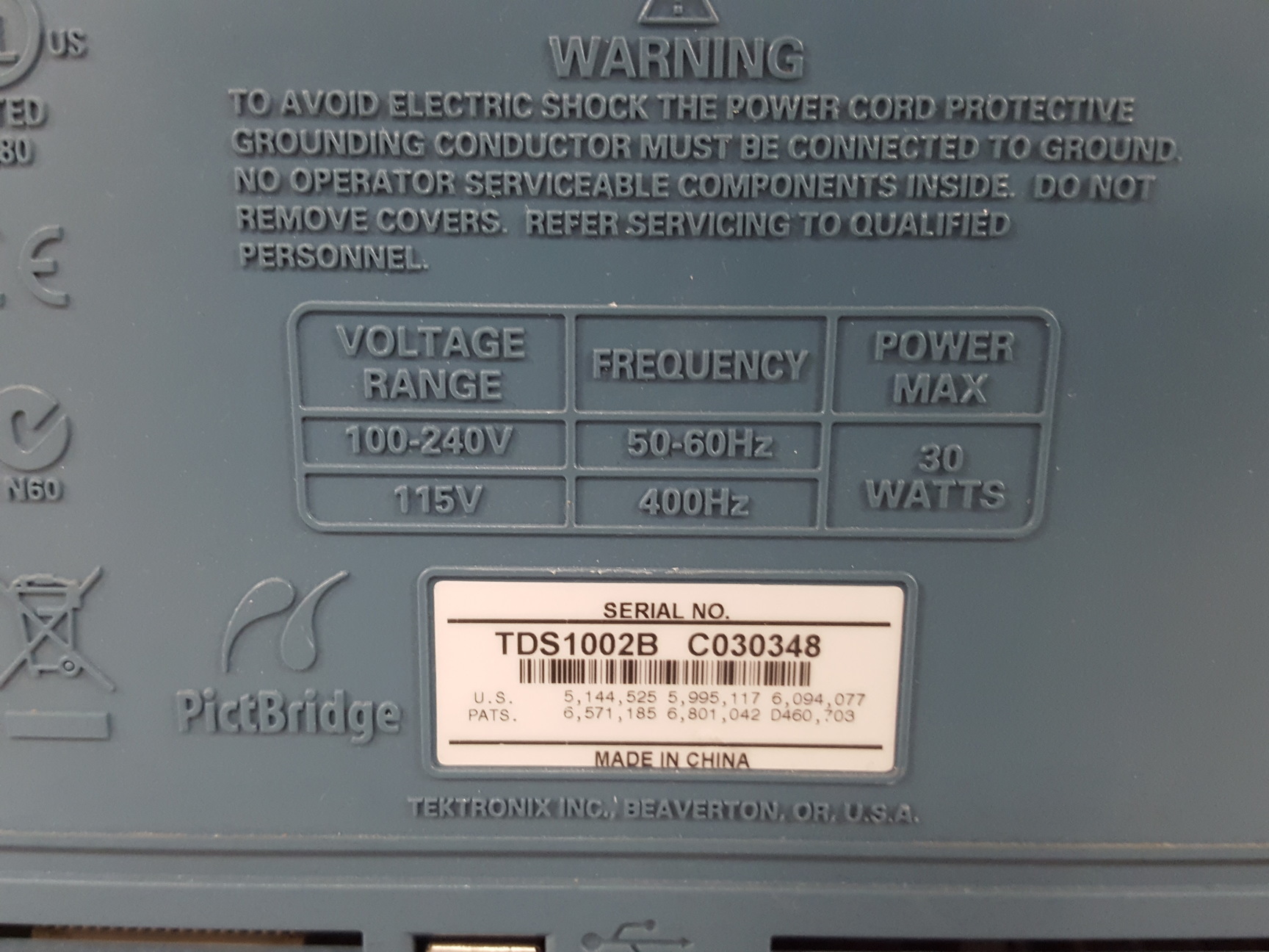 Image of Tektronix TDS1002B 60 MHz Dual Channel Digital Oscilloscope Lab