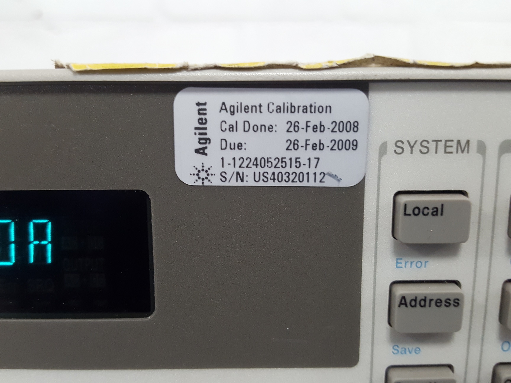Image of Agilent 6632B System DC Power Supply Lab Electrical