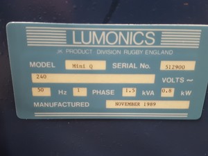 Thumbnail image of Lumonics Mini-Q Laser System Lab