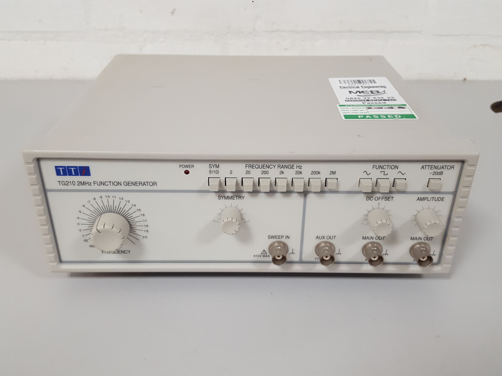 Image of Thurlby Thandar TG210 2MHz Function Generator Lab