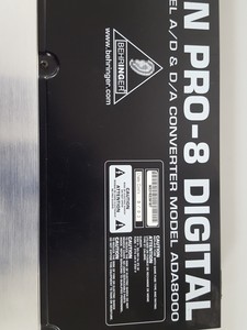 Thumbnail image of Behringer Ultragain Pro-8 Model ADA8000 Digital 8 Channel A/D & D/a Converter AV