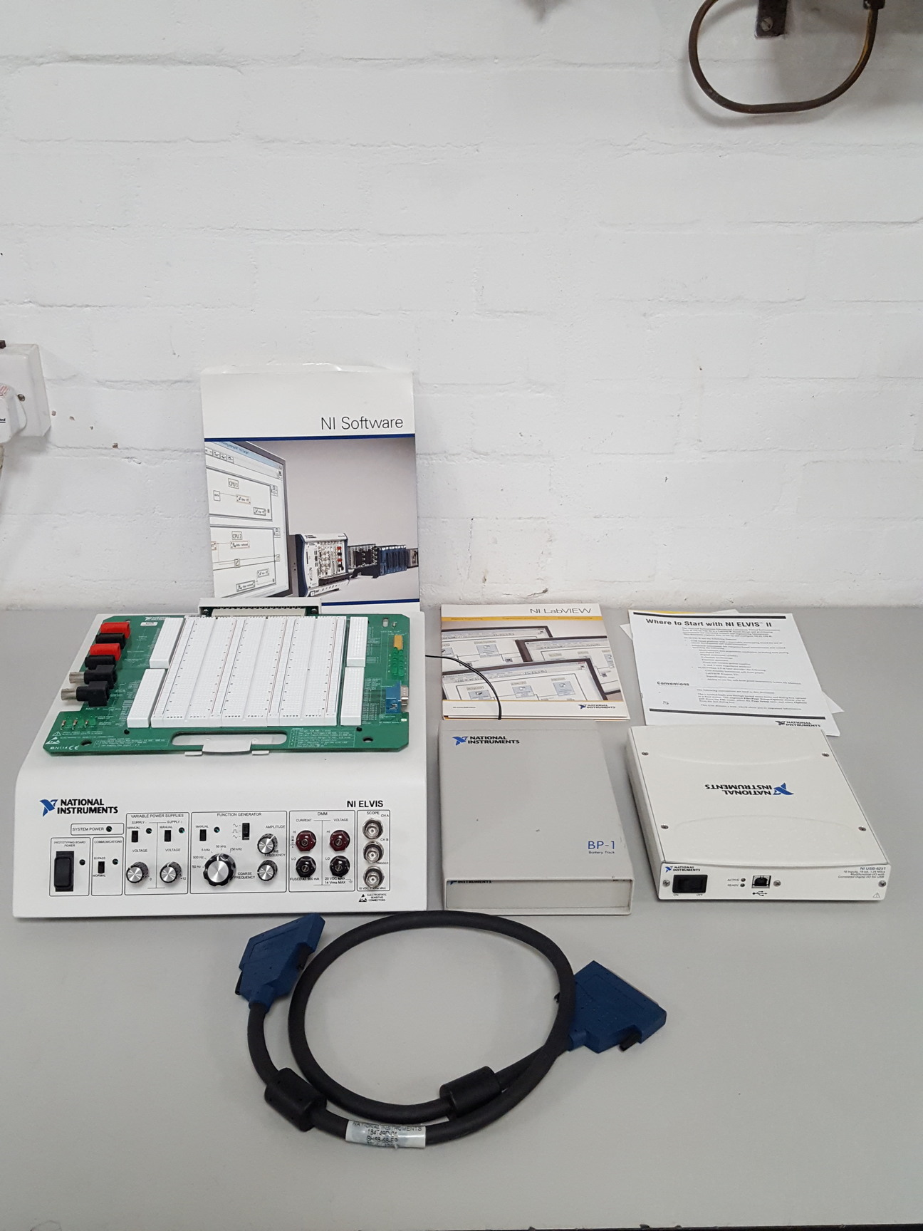 Image of National Instruments ELVIS System + USB-6251, BP-1 Battery, Labview 2009