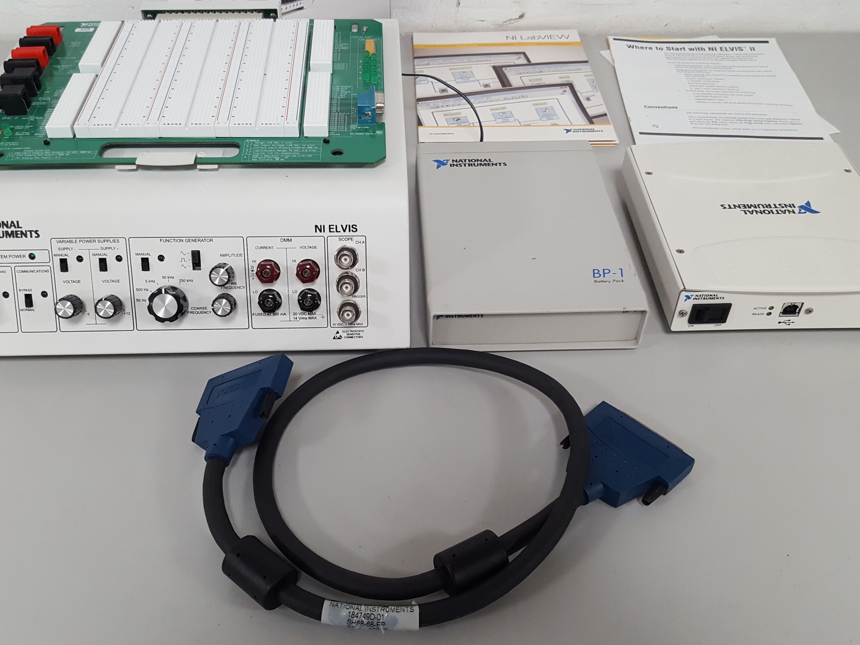 Image of National Instruments ELVIS System + USB-6251, BP-1 Battery, Labview 2009