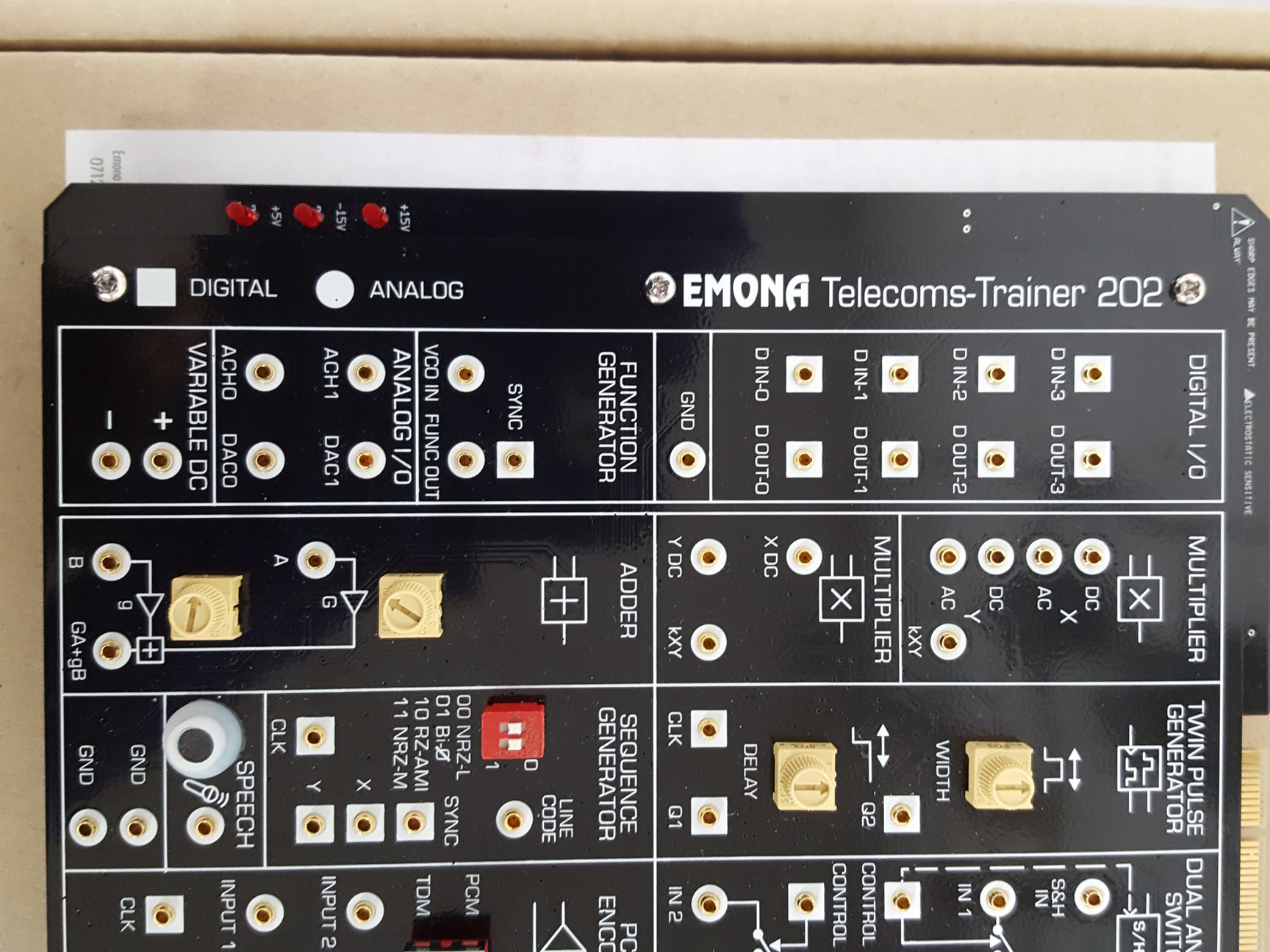 Image of Emona Telecomms Trainer-ETT-202 Datex + Software & Manual Lab