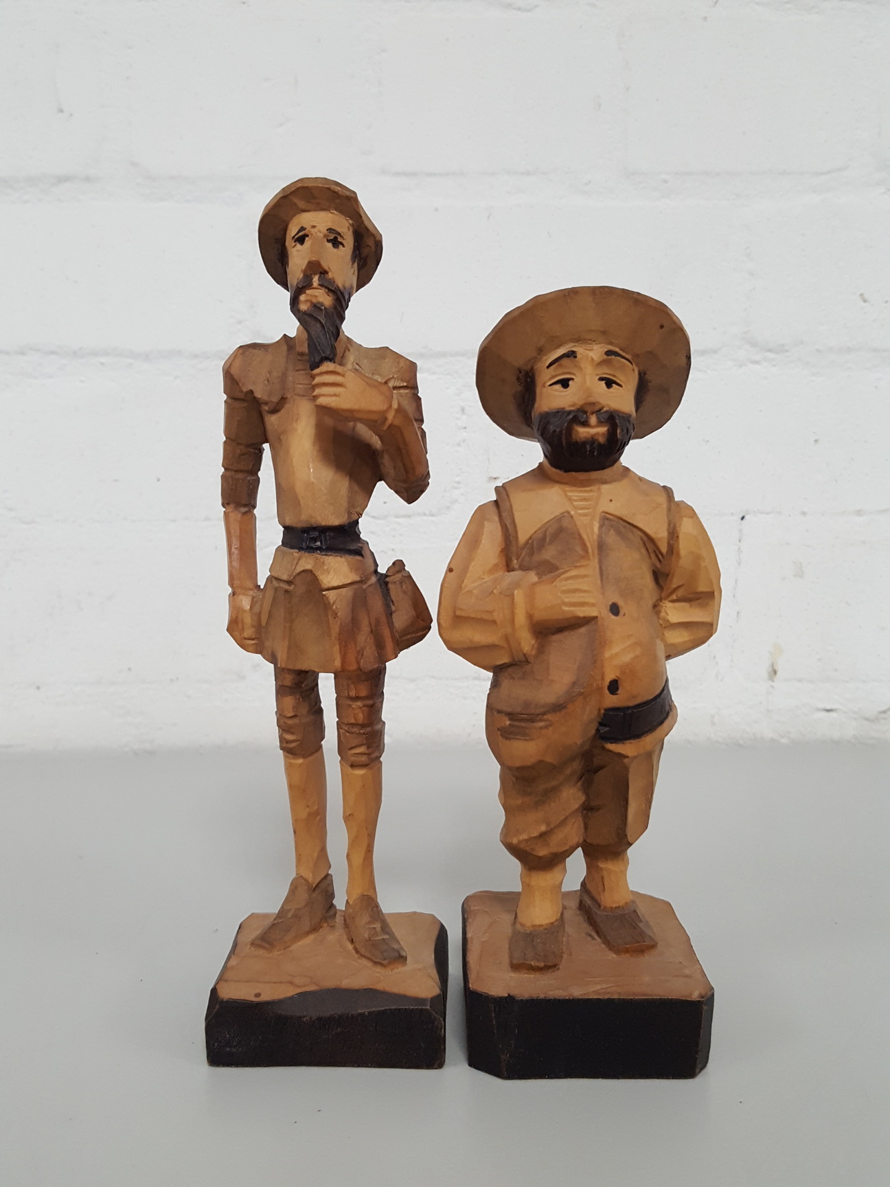 Image of Pair of Carved Hand-Made Wooden Statues Antiques & Collectables Art
