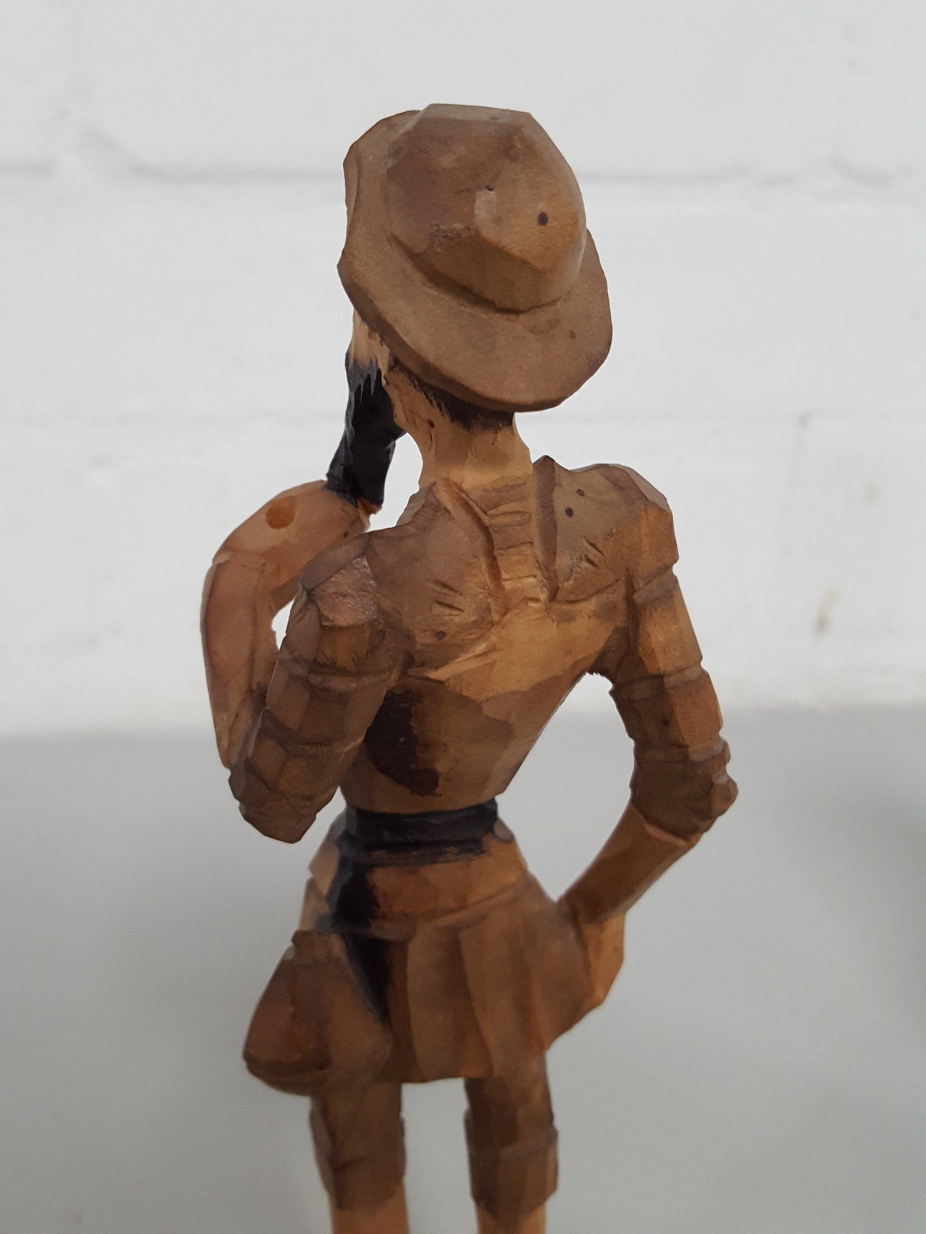 Image of Pair of Carved Hand-Made Wooden Statues Antiques & Collectables Art