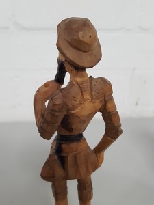 Thumbnail image of Pair of Carved Hand-Made Wooden Statues Antiques & Collectables Art