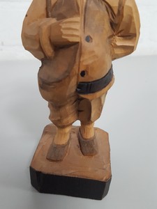 Thumbnail image of Pair of Carved Hand-Made Wooden Statues Antiques & Collectables Art