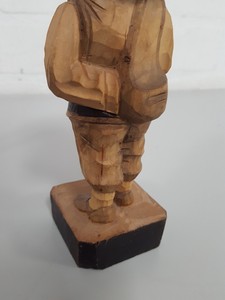 Thumbnail image of Pair of Carved Hand-Made Wooden Statues Antiques & Collectables Art