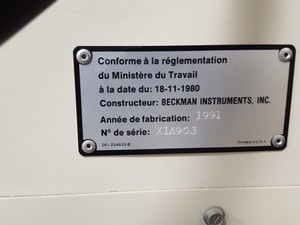 Thumbnail image of Beckman Coulter Optima XL-90 Ultra Centrifuge Lab