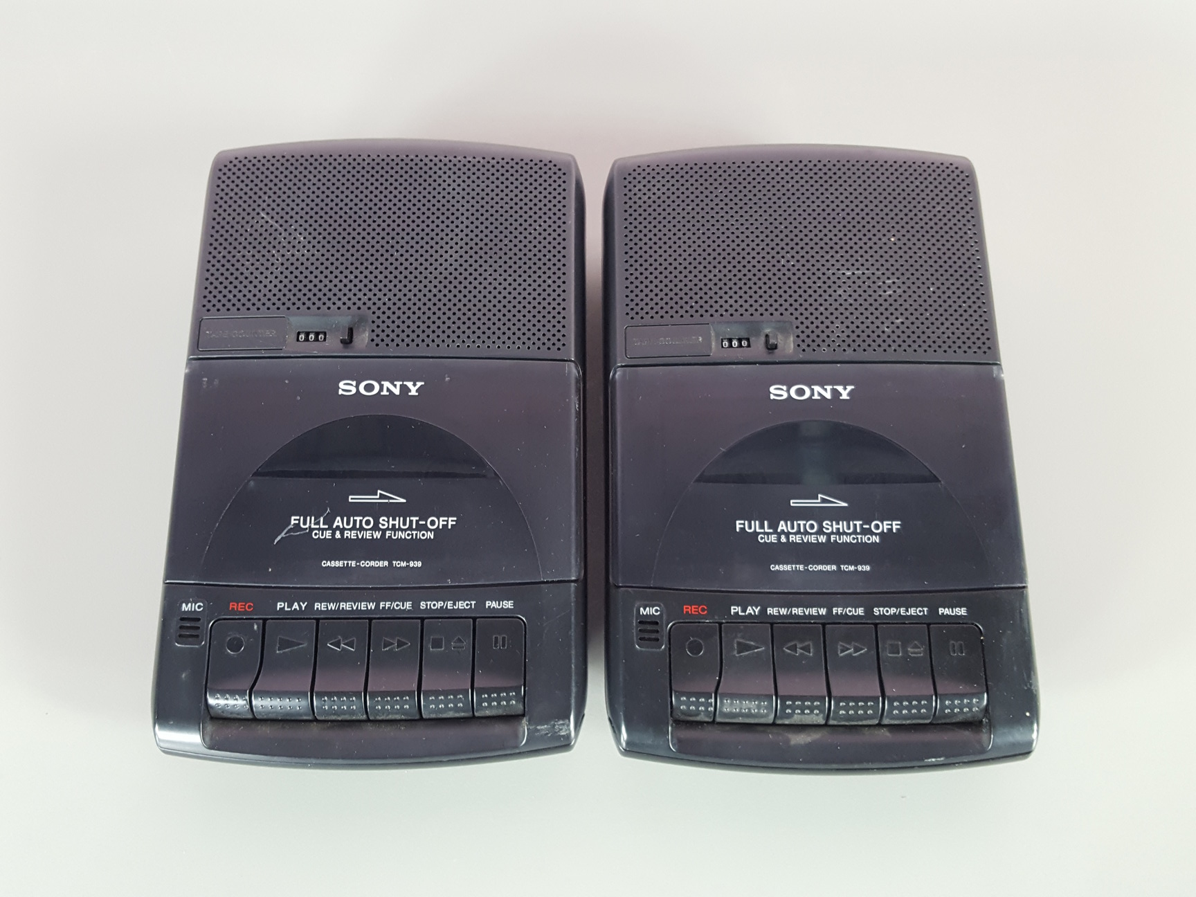 Image of 2x Sony TCM-939 Desktop Cassette Voice Recorders Dictaphone 