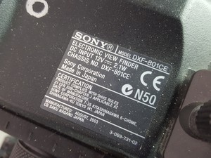 Thumbnail image of Sony DSP-570WSP Video Camera + DXF-801CE View Finder Photography