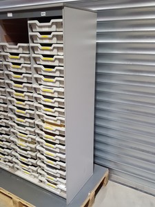 Thumbnail image of Large Tray Cabinet With 52x Trays/Drawers Lab Furniture Classroom Storage