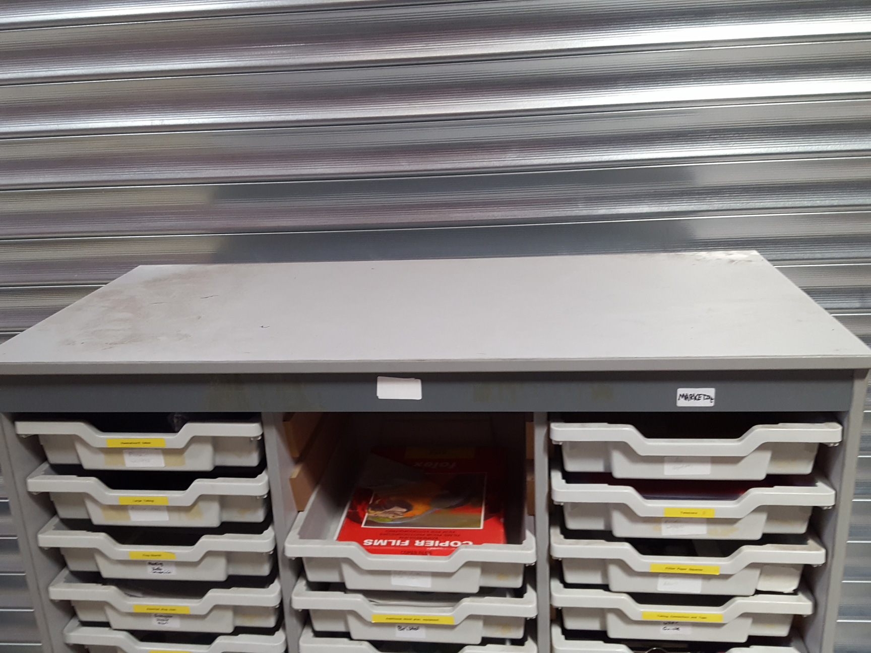 Image of Large Tray Cabinet With 52x Trays/Drawers Lab Furniture Classroom Storage