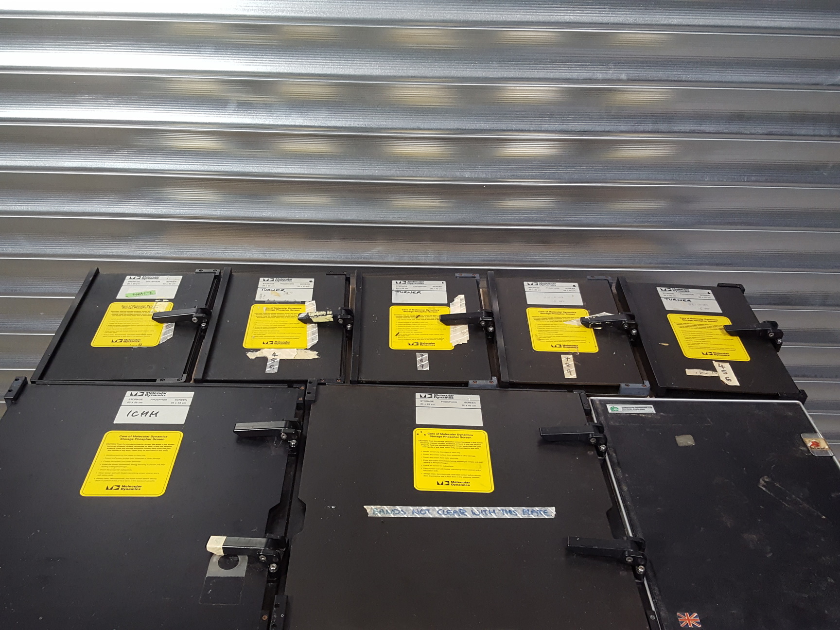 Image of 12x Storage Phosphorus Screens / Imaging Plates Molecular Dynamics Cronex Lab
