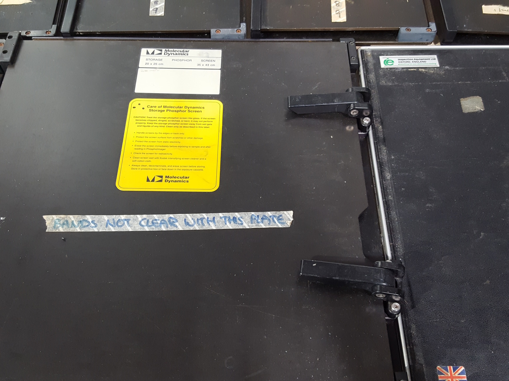Image of 12x Storage Phosphorus Screens / Imaging Plates Molecular Dynamics Cronex Lab