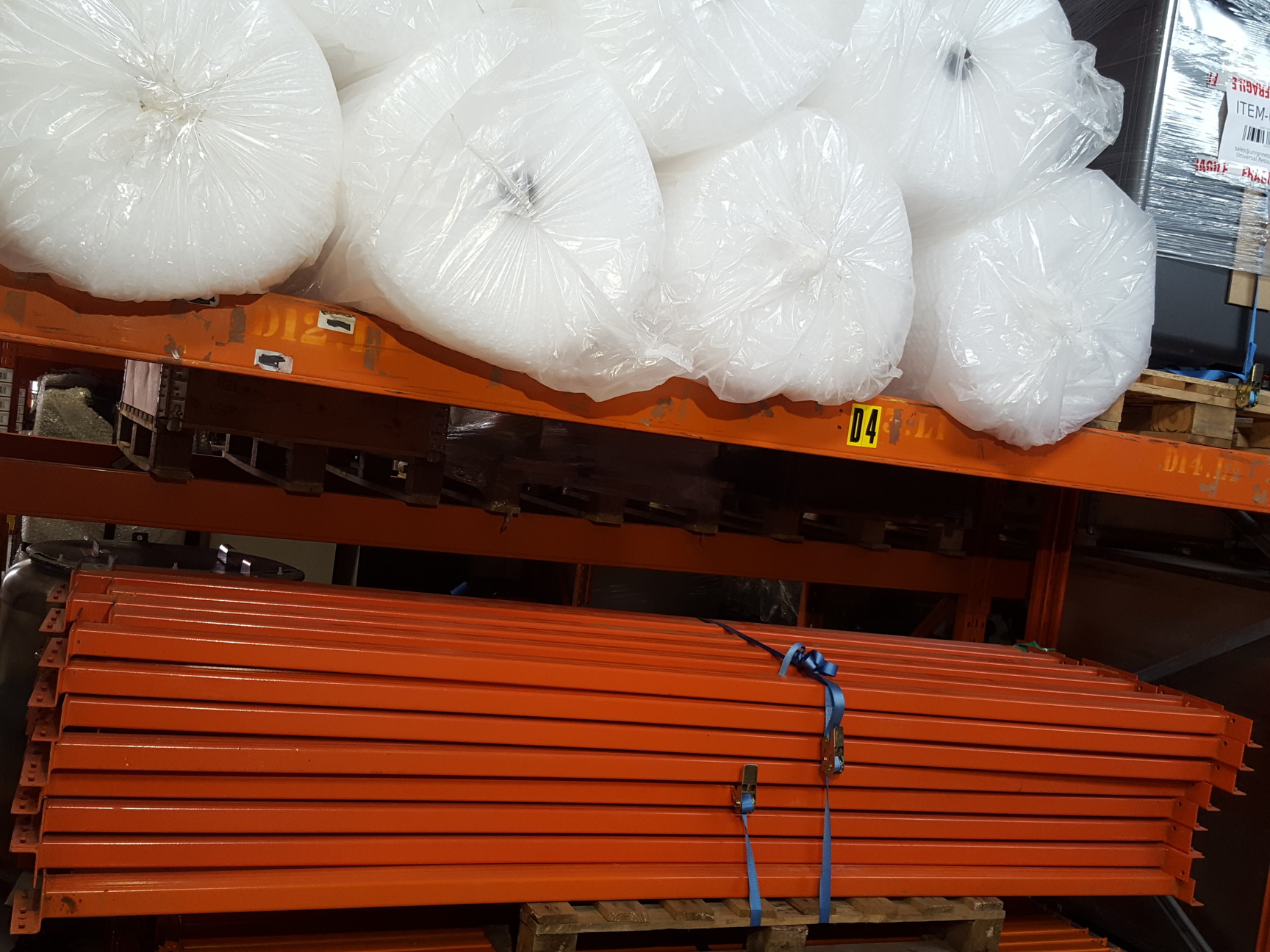 Image of 48x Orange Ramada Pallet Racking Beams 2.7m Shelving £9+VAT