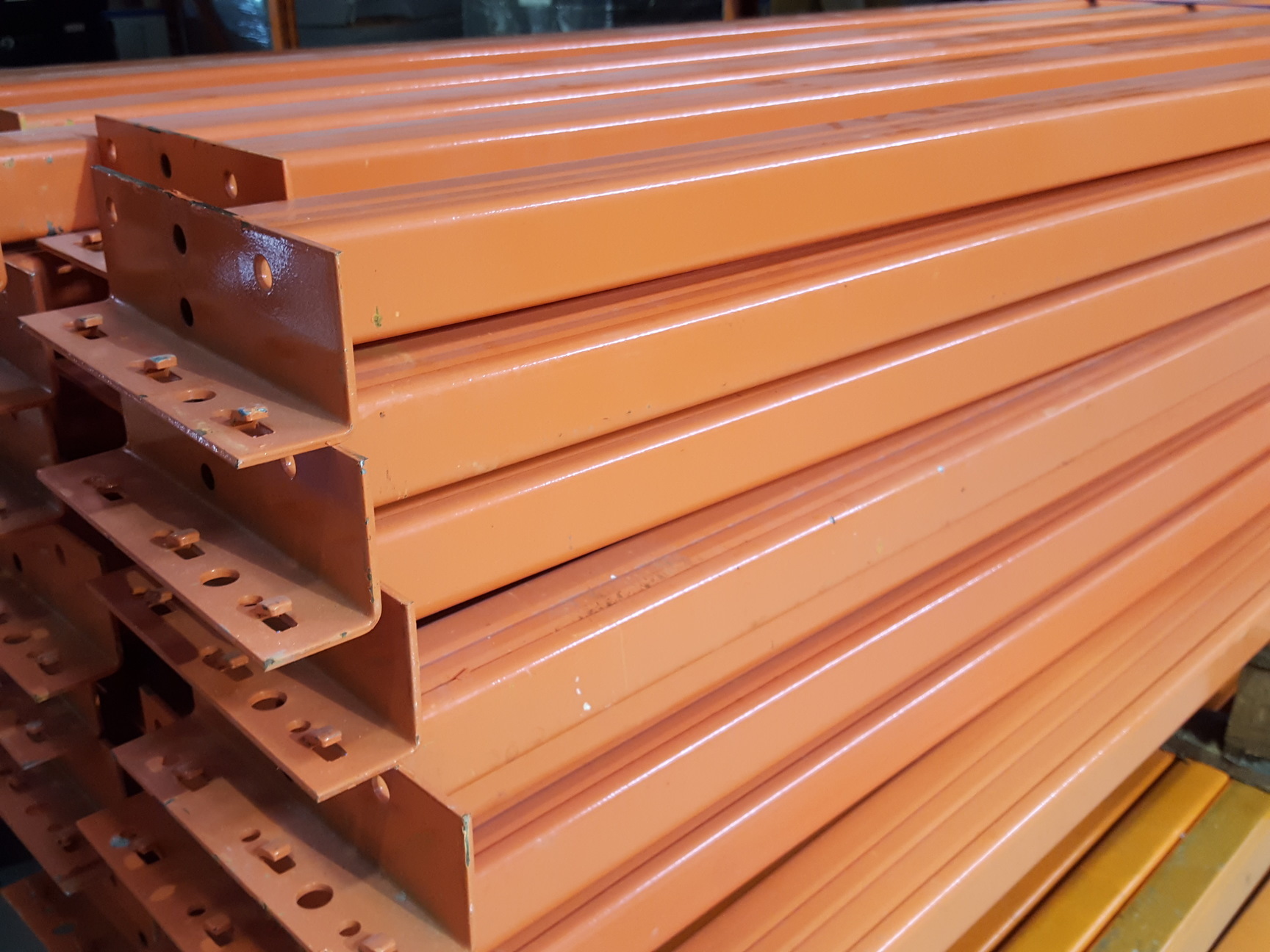 Image of 48x Orange Ramada Pallet Racking Beams 2.7m Shelving £9+VAT