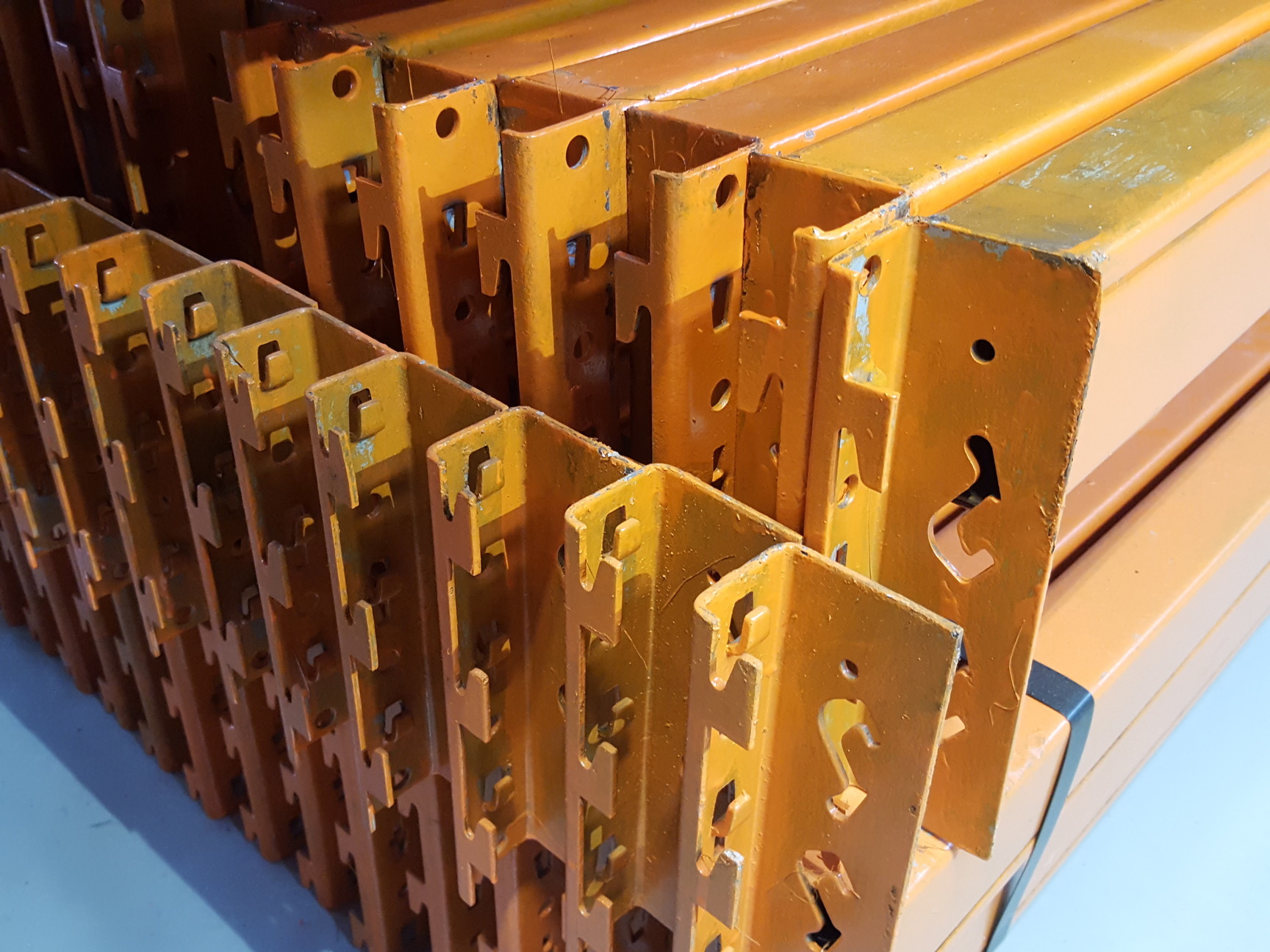 Image of 54x Orange Redirack Pallet Racking Beams 2.25m - £10+VAT / Beam