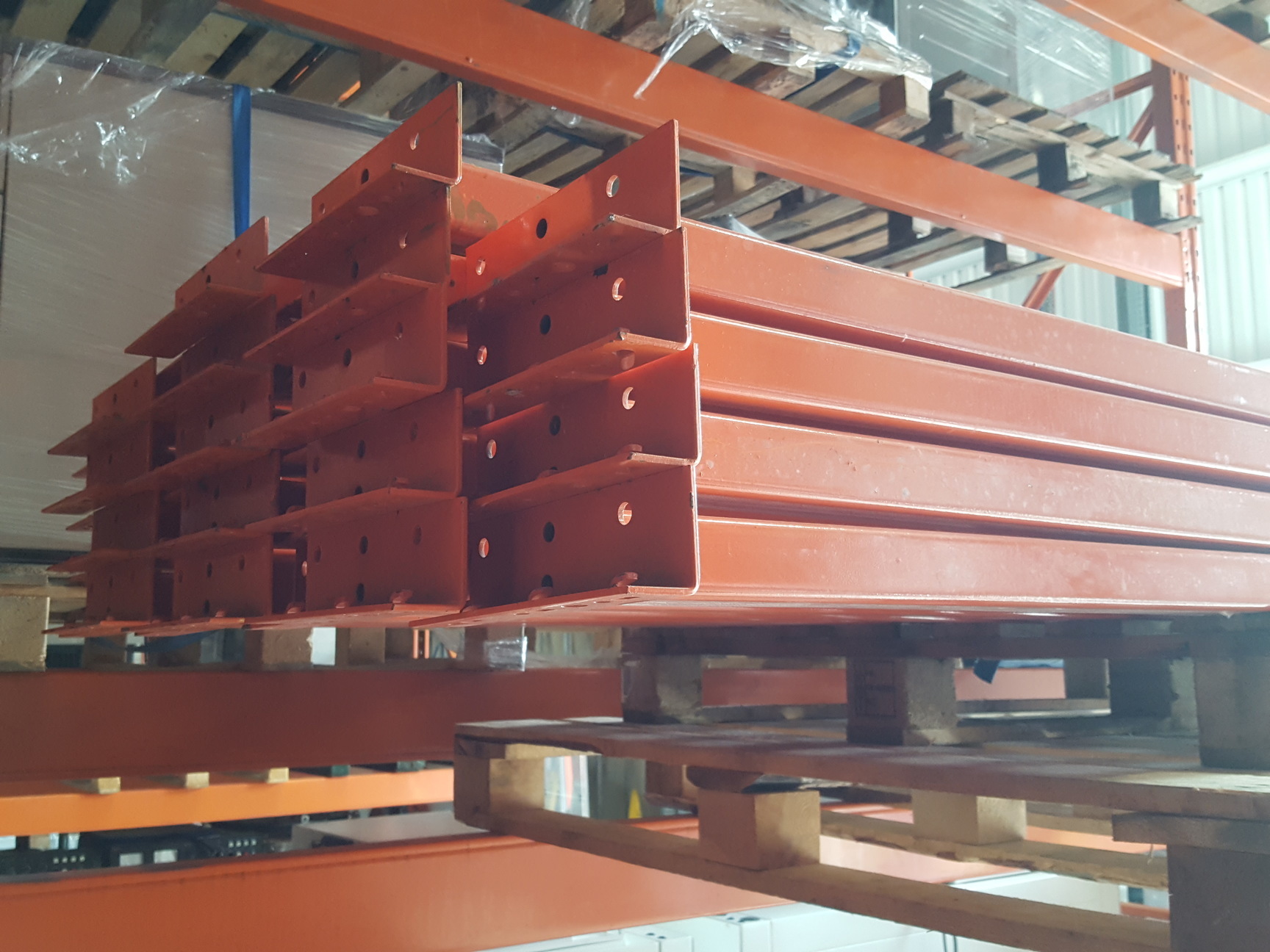 Image of 32x Orange PSS Pallet Racking Beams Shelving - £9+VAT