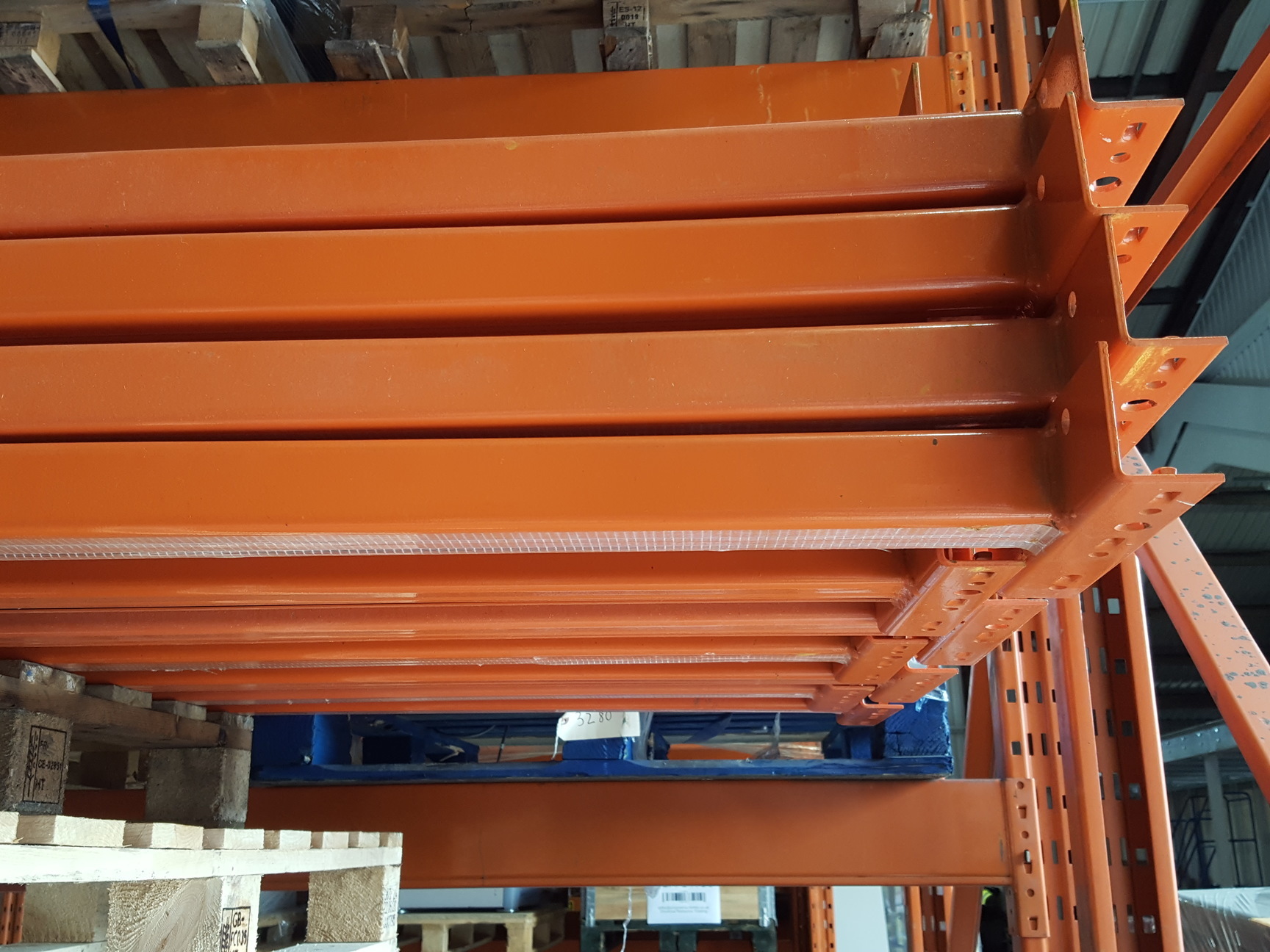 Image of 32x Orange PSS Pallet Racking Beams Shelving - £9+VAT