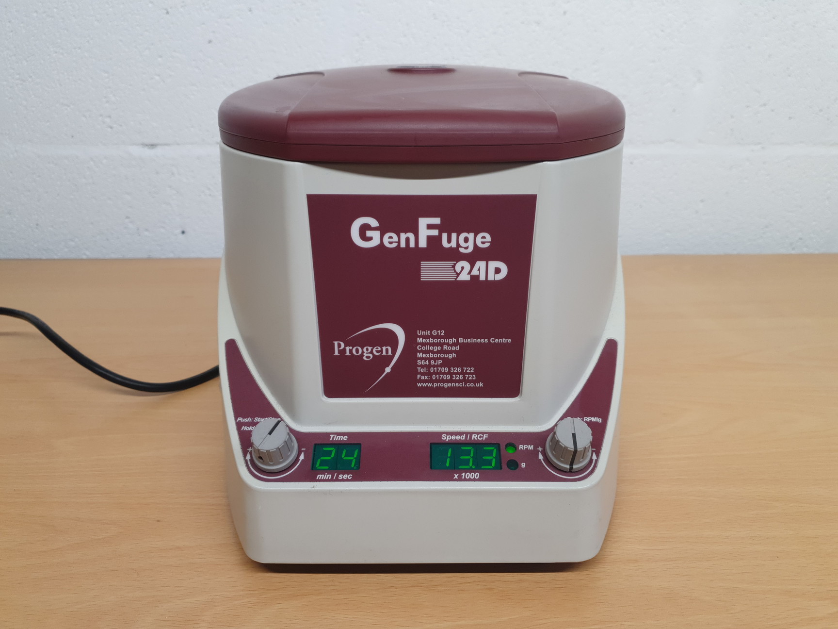 Image of Progen Scientific GenFuge 24D Digital Microcentrifuge Lab Centrifuge 