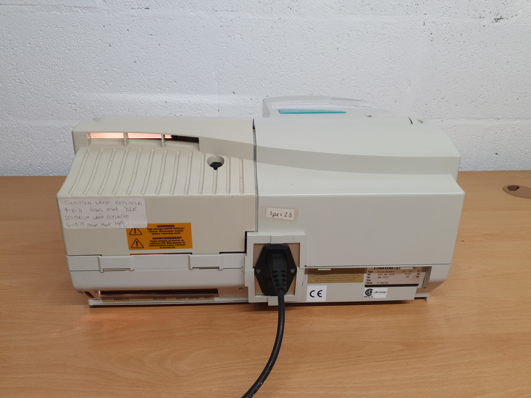 Image of Thermo Spectronic Helios Aquamate Spectrophotometer UV-Visible  Lab