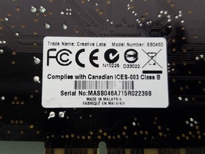 Thumbnail image of Creative Sound Blaster SB0250 Fatal1ty Hub Controller With SB0460 Sound Card
